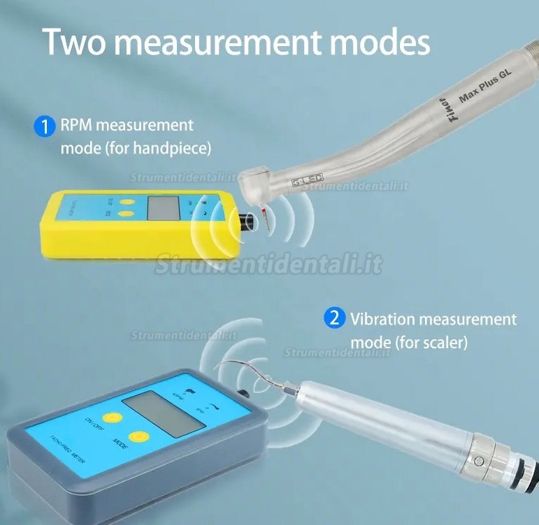 Tachimetro per manipolo dentale e misuratore frequenza per scaler ad ultrasuoni